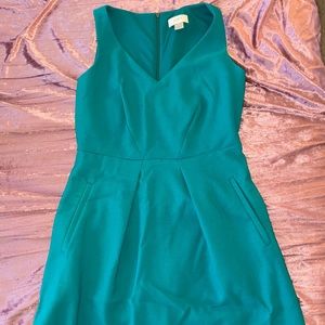 Loft Green Dress with Pockets